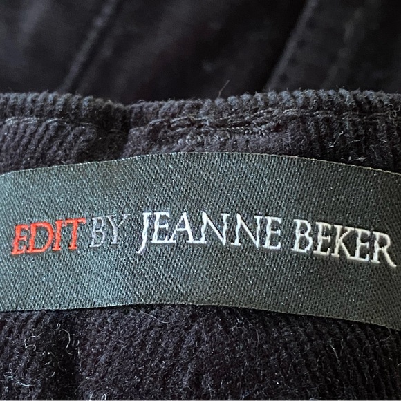 Jeanne Beker Black Pants Plus Size 18W Fine Corduroy Stretch - Picture 7 of 10